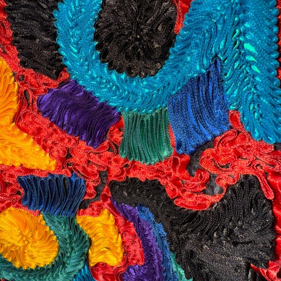 Very unique ribbon jacket by Cache sz med-large. - Picture 4 of 4